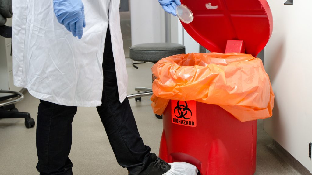 doctor Reducing Medical Waste