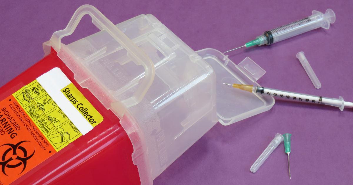 What happens to sharps waste?