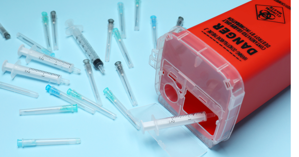 What is the Proper Protocol for Disposing of Used Sharps Materials?